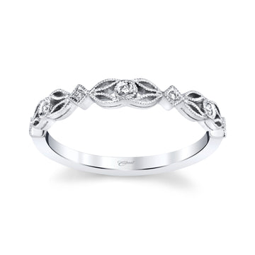 14 KT White Gold Fashion Band With 0.05 ctw